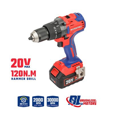 20V ブラシレスインパクトドリル