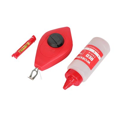 WORKPRO 30M チョークラインリールセット 赤チョーク付き